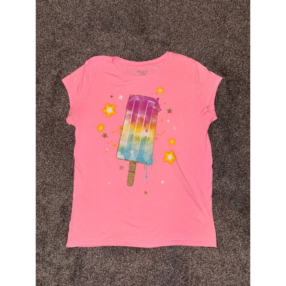 Children's Place Girls‎ Pink Ice Cream Short Sleeve T-Shirt
